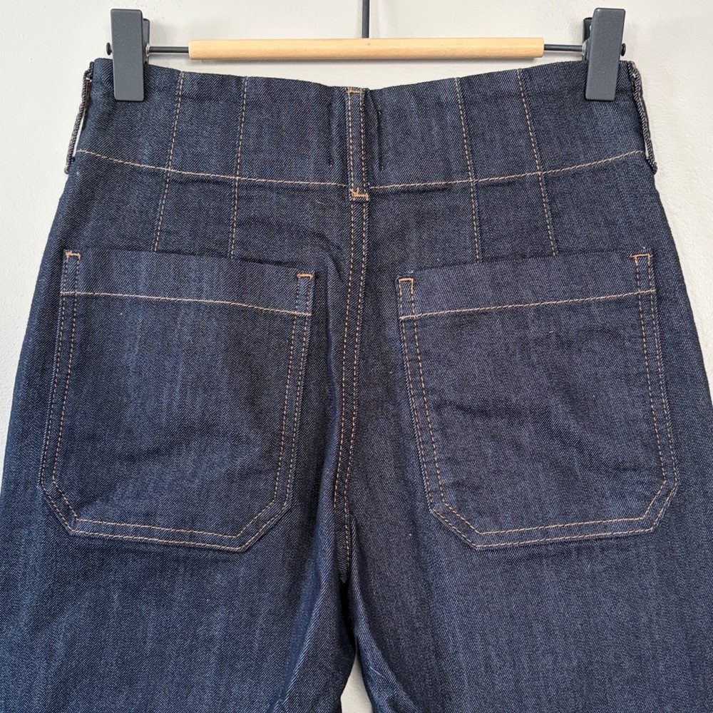 Anthropologie Maeve The Colette Wide Leg Jeans Size 24 Dark‎ Denim Rinse - Picture 5 of 13